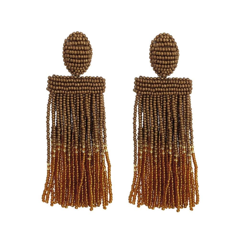 Isadora Ombre Earrings - Brown Gold - Paulie Pocket