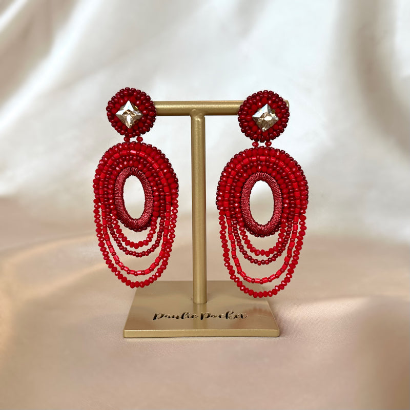 Chelsey Earrings - Red - Standaard - Paulie Pocket