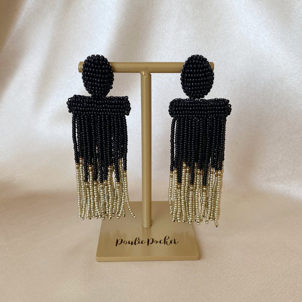Isadora Ombre Earrings - Black Gold - Standaard - Paulie Pocket 