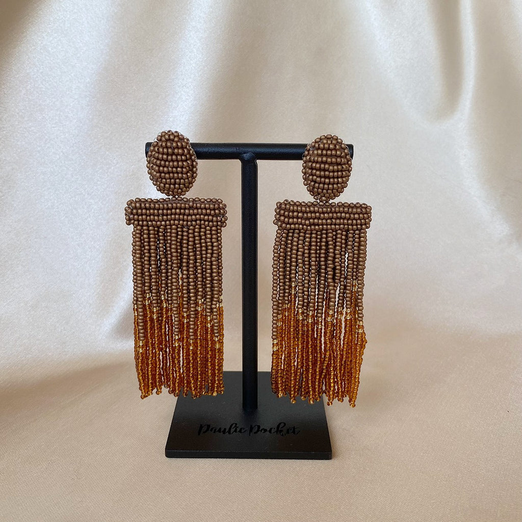 Isadora Ombre Earrings - Brown Gold - Standaard - Paulie Pocket