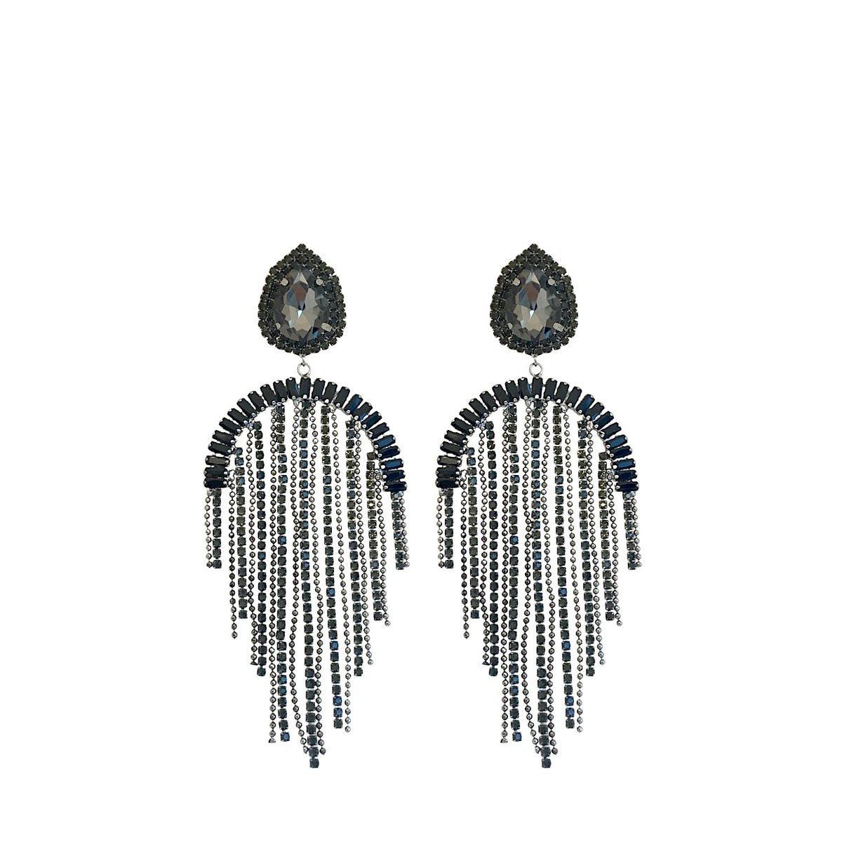 Black on sale grey earrings