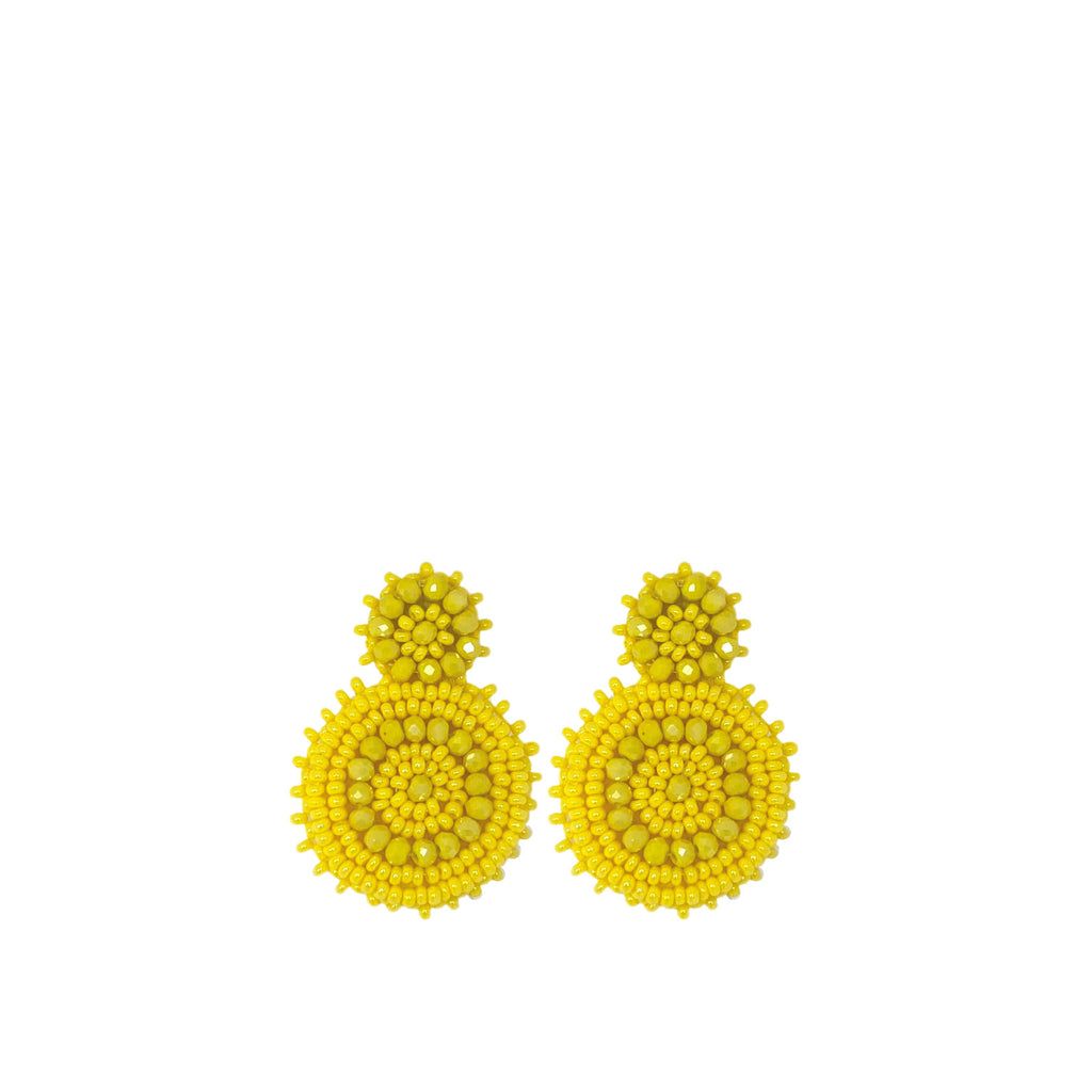 Small Beads Earrings - Yellow - Paulie Pocket