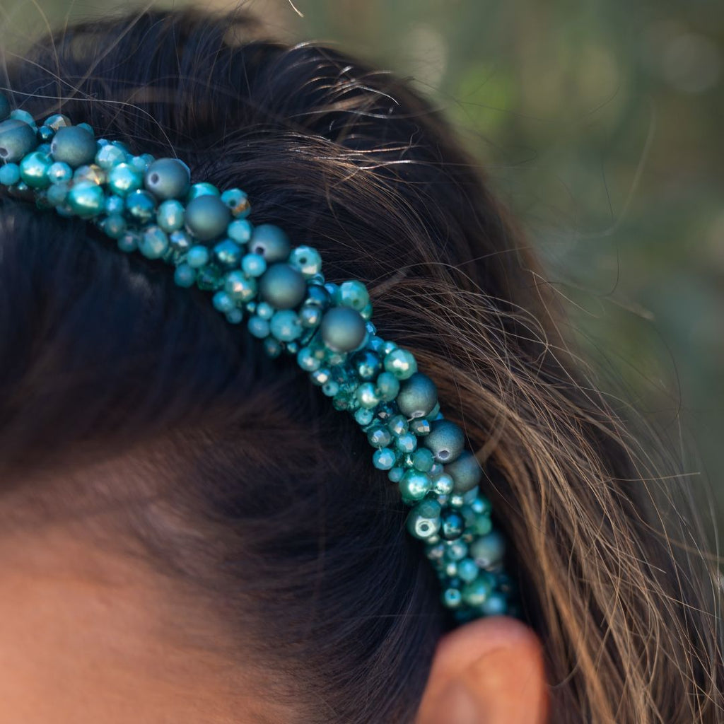 Beads Headband - Aqua