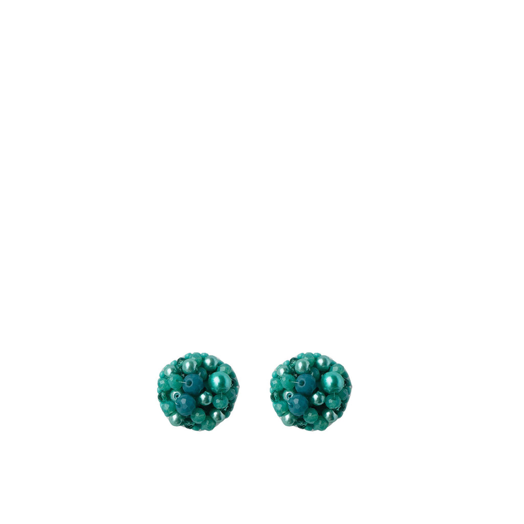 Beads Stud Earrings - Aqua - Paulie Pocket