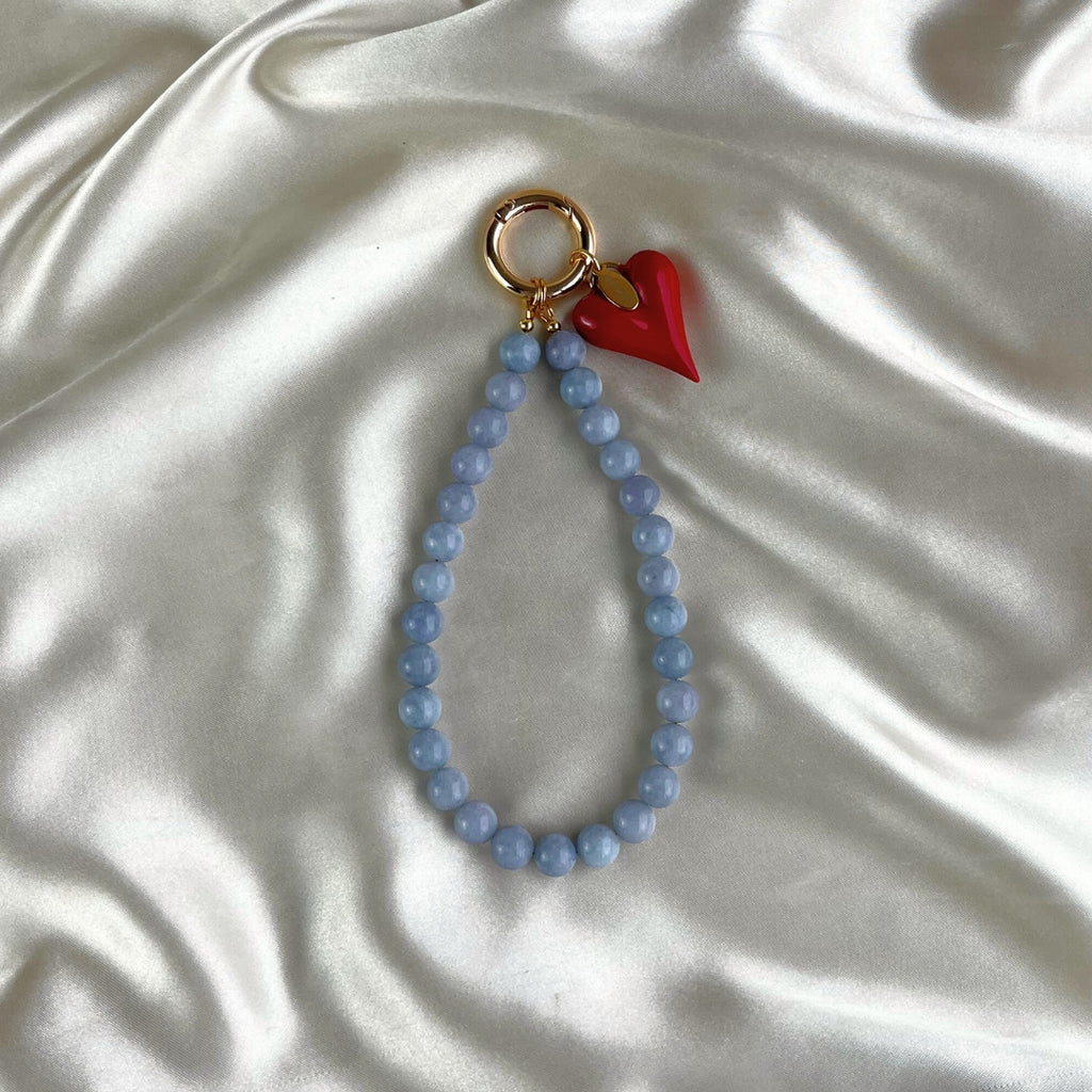 Blue Grey Bag & Phone Charm