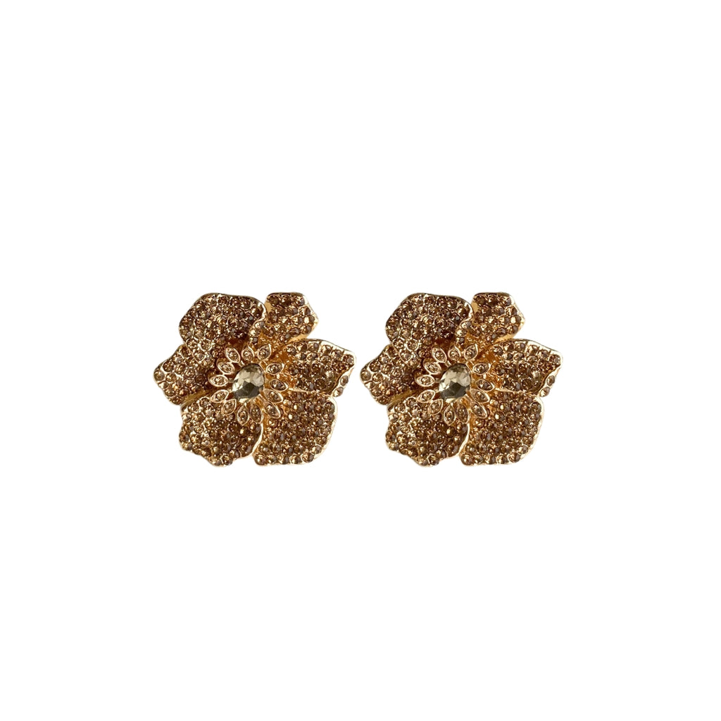 Brilliance Bloom Earrings - Gold