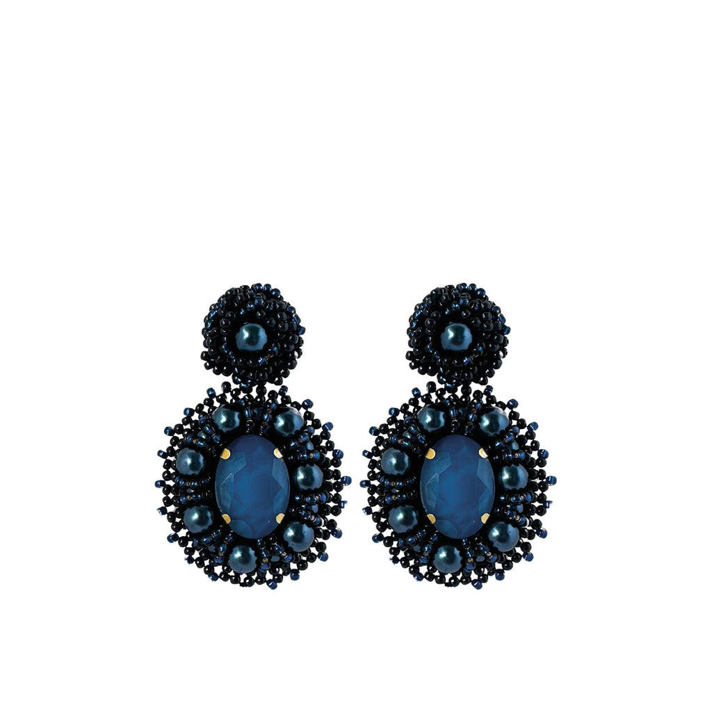 Celine Earrings - Dark Blue - Paulie Pocket