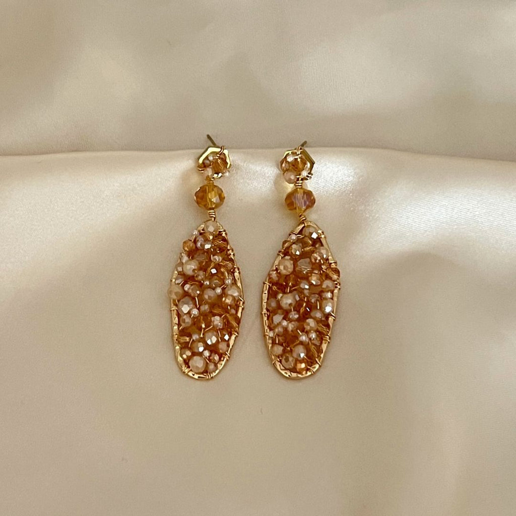 Dyantha Earrings - Gold - Satin - Paulie Pocket
