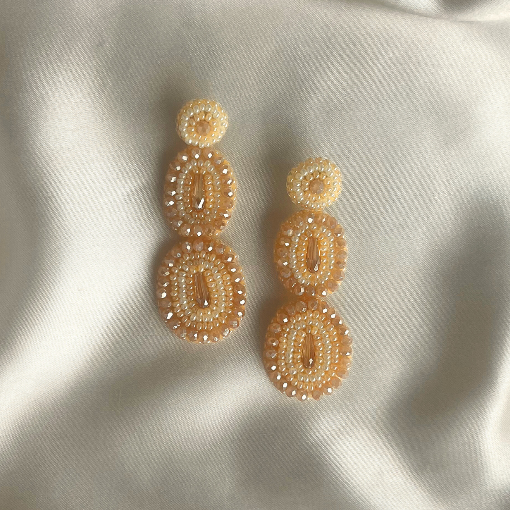 Ella Glanz Ohrringe – Beige 