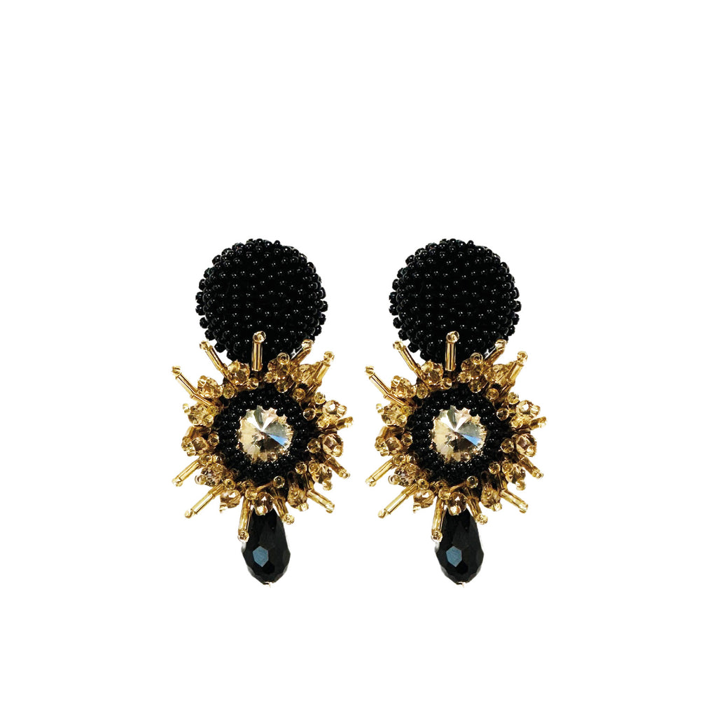 Filou Earrings - Black Gold - Paulie Pocket