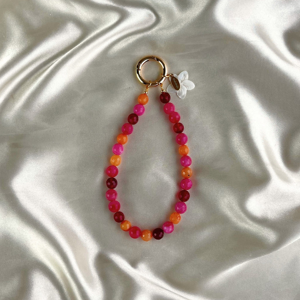 Fuchsia Orange Bag & Phone Charm