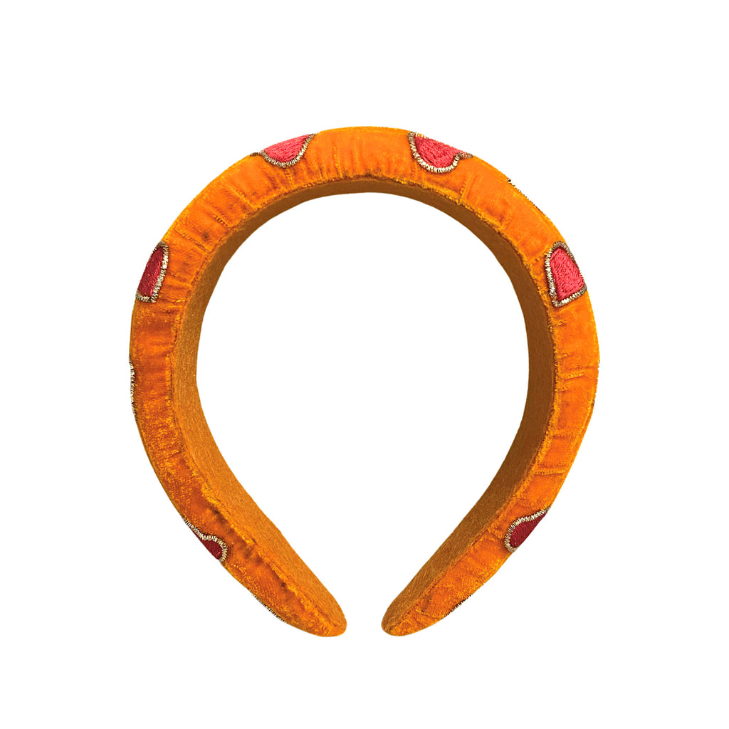 Hearts Headband - Orange Pink - Paulie Pocket