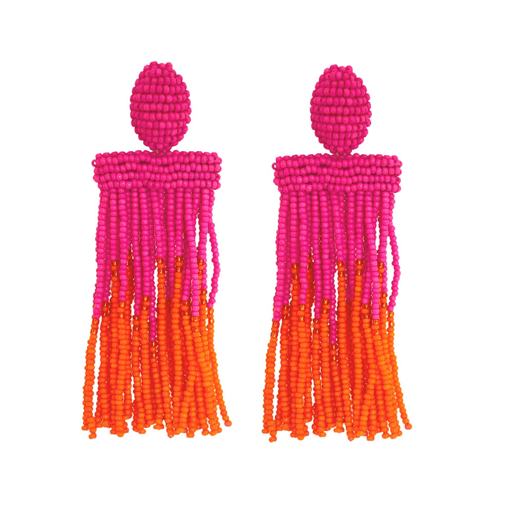 Isadora Earrings - Pink Orange - Paulie Pocket
