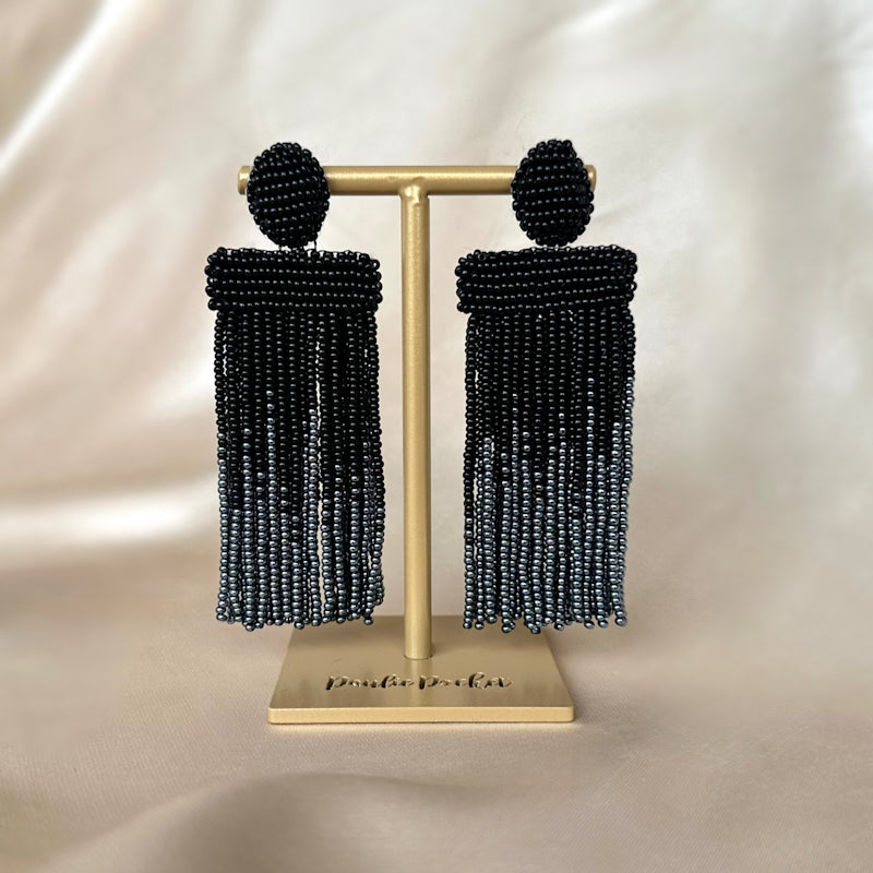 Isadora Ombre Earrings - Black Grey - Standaard - Paulie Pocket