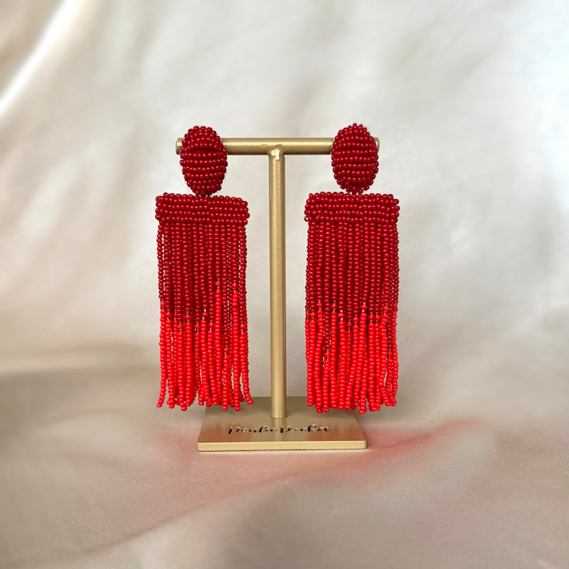 Isadora Ombre Earrings - Red - Standaard - Paulie Pocket