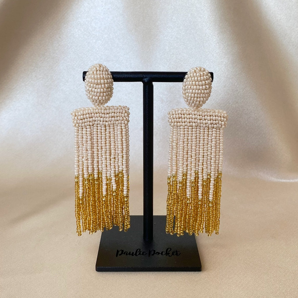 Isadora Ombre Earrings - Beige Gold - Standaard - Paulie Pocket