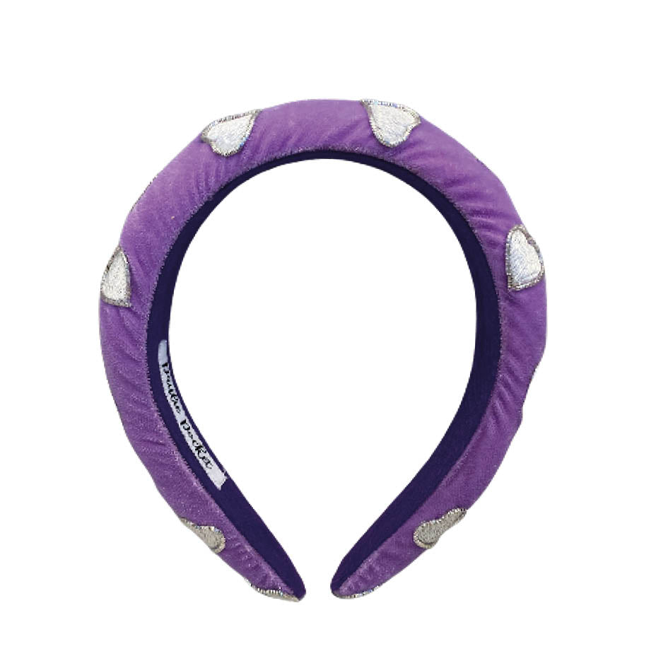 Hearts Headband - Lilac - Paulie Pocket1