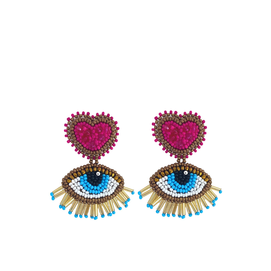 Lovely Eyes Earrings - Fuchsia - Paulie Pocket