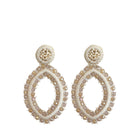 Navette Tarah Earrings - Light Beige