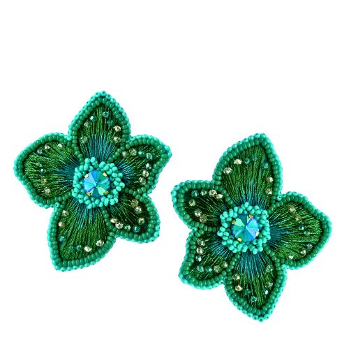 Paradise Earrings - Green - Aqua - Paulie Pocket