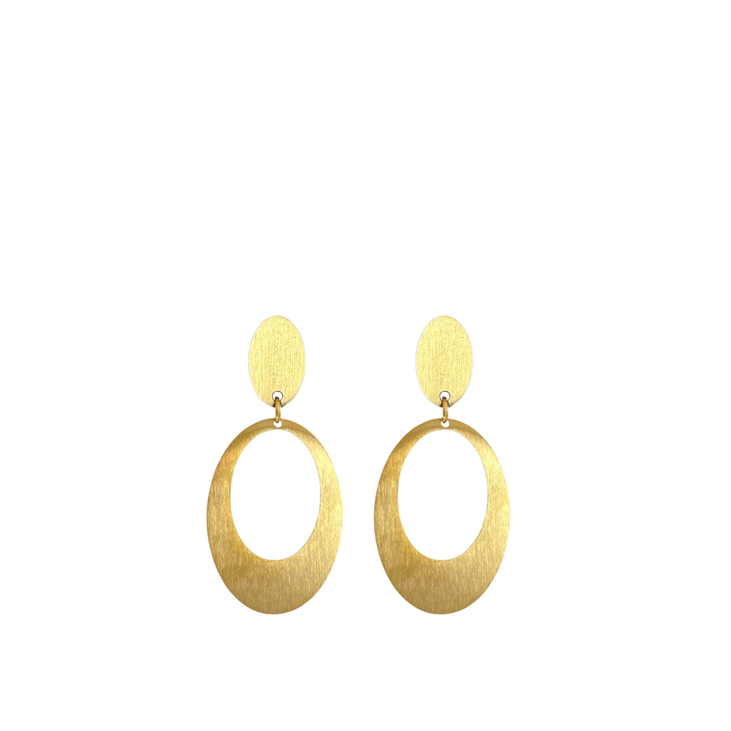 Small Double Oval Earrings - Gold - Paulie Pocket
