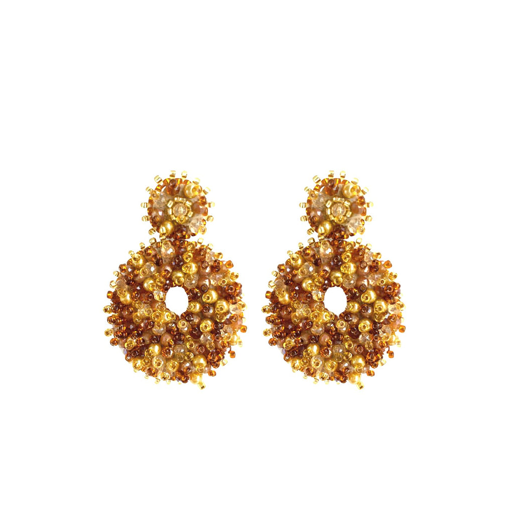 Small Round Beads Earrings - Gold - Paulie Pocket