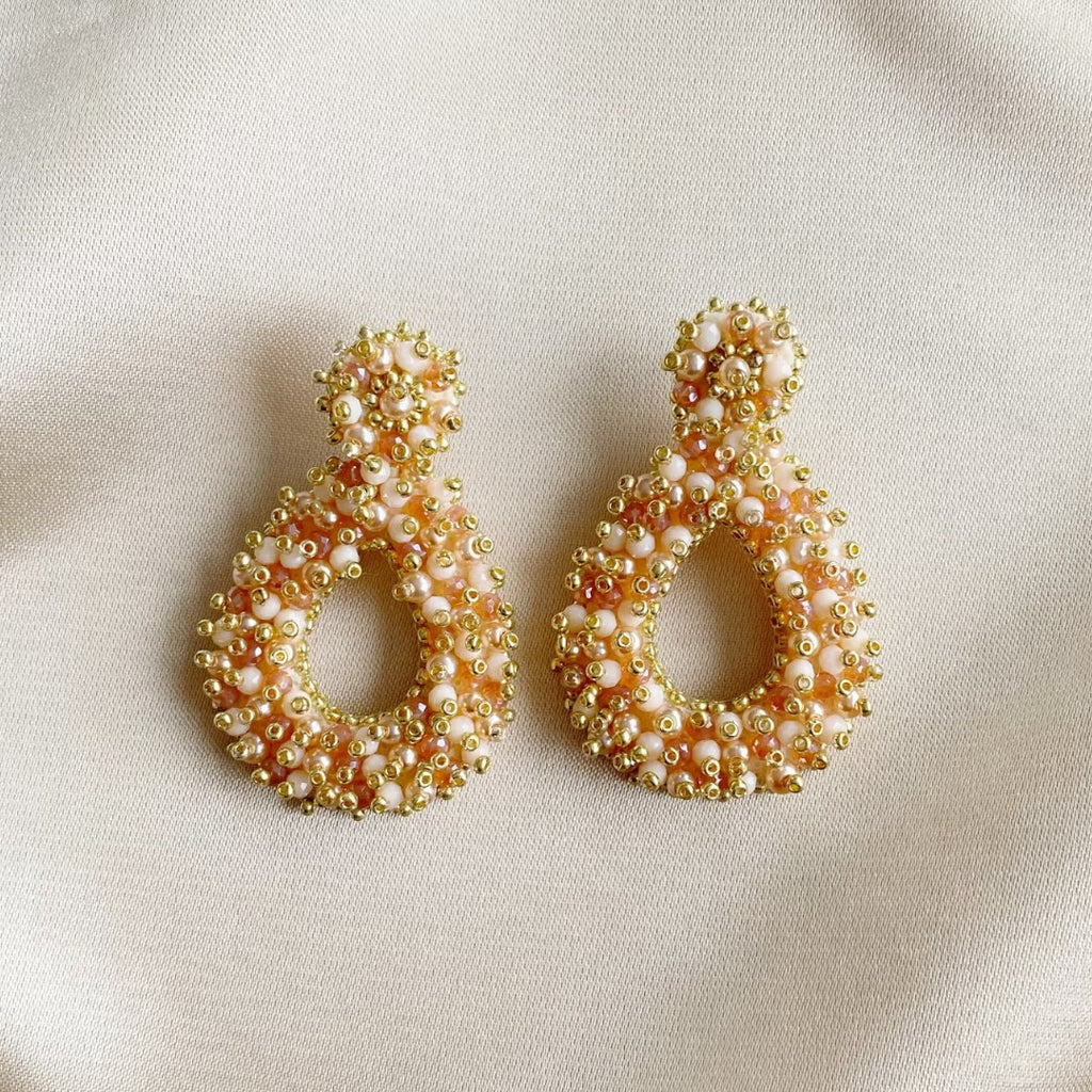 Small Drops Beads Earrings - Coral - Paulie Pocket