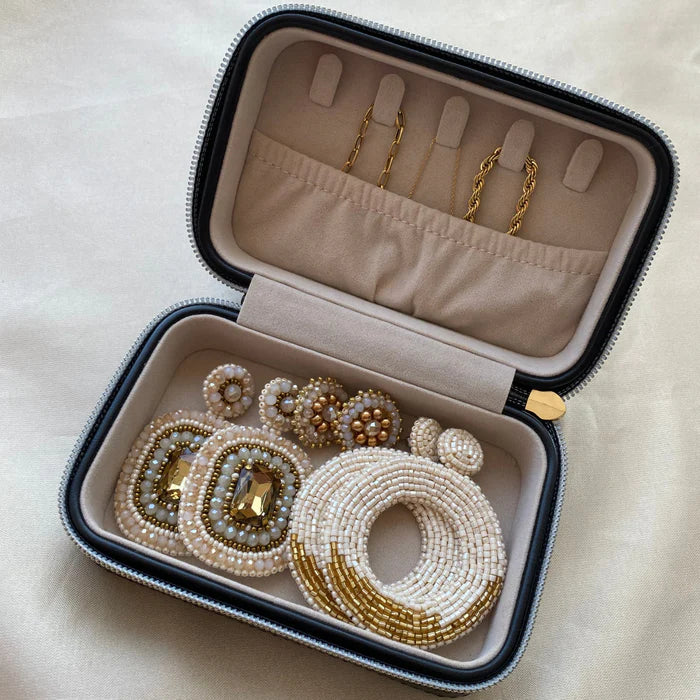 Jewellery Travel Case - Black - Satin - Paulie Pocket