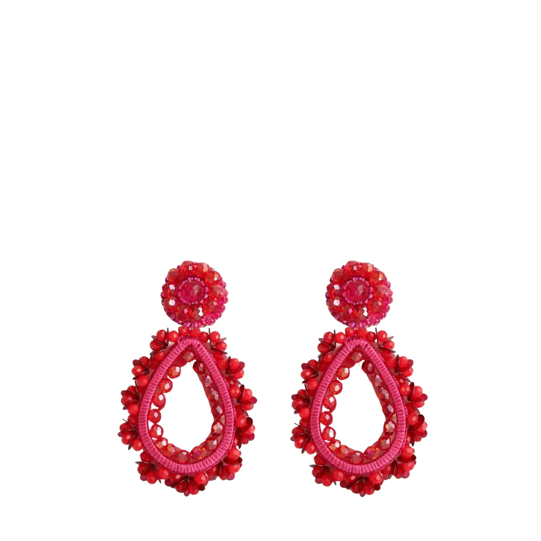 Aurelie Earrings - Fuchsia Red | Paulie Pocket