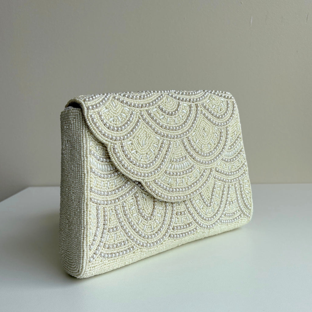 Beaded Bag - Beige