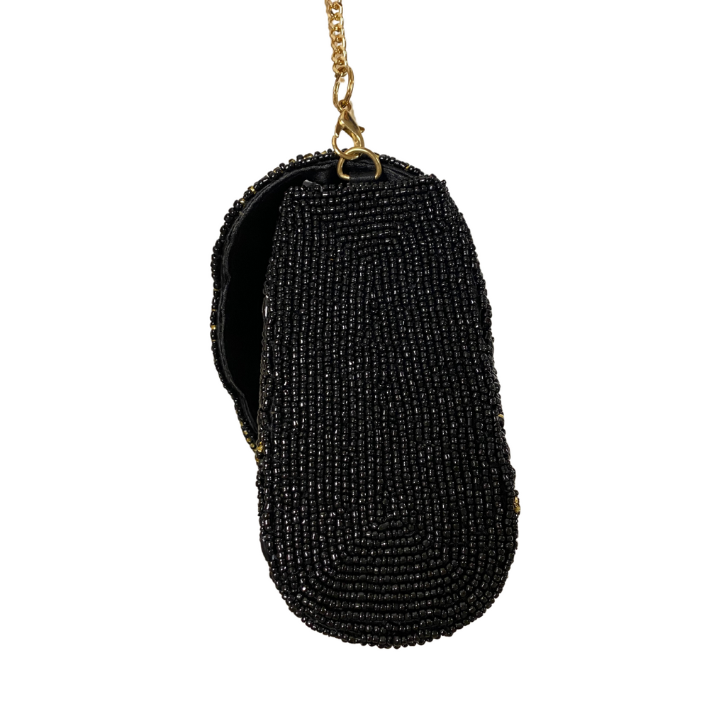 Beaded Bag - Black Gold