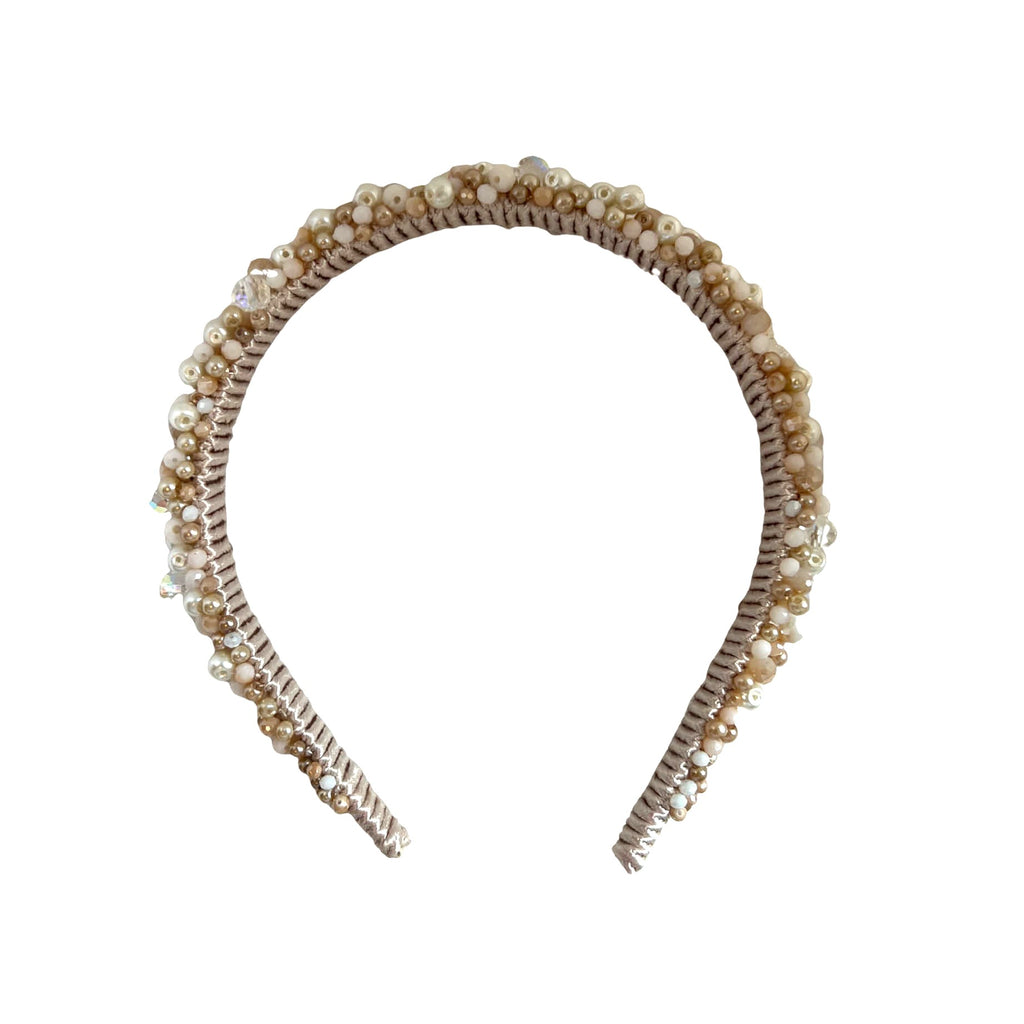 Beads Headband - Beige - Paulie Pocket