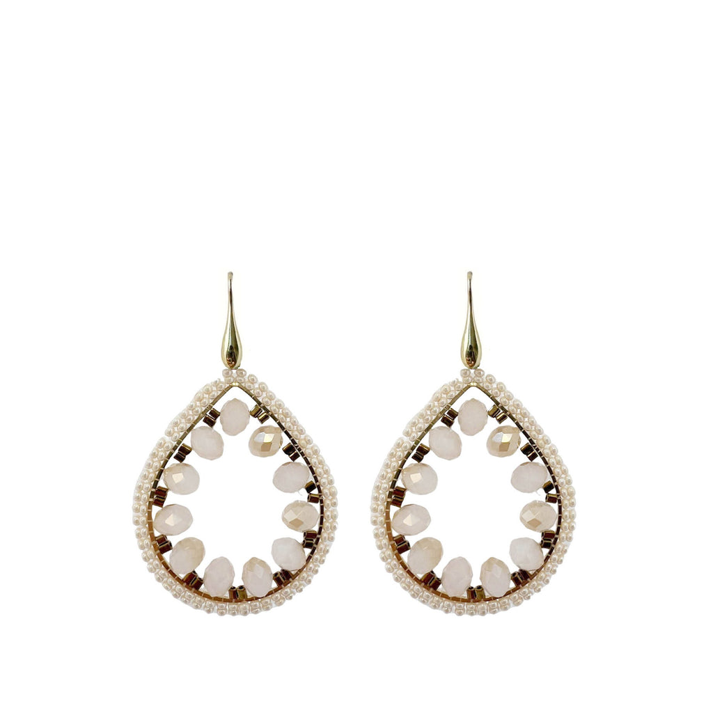 Sofie Earrings - Beige - Gold Plated Haakje - Paulie Pocket