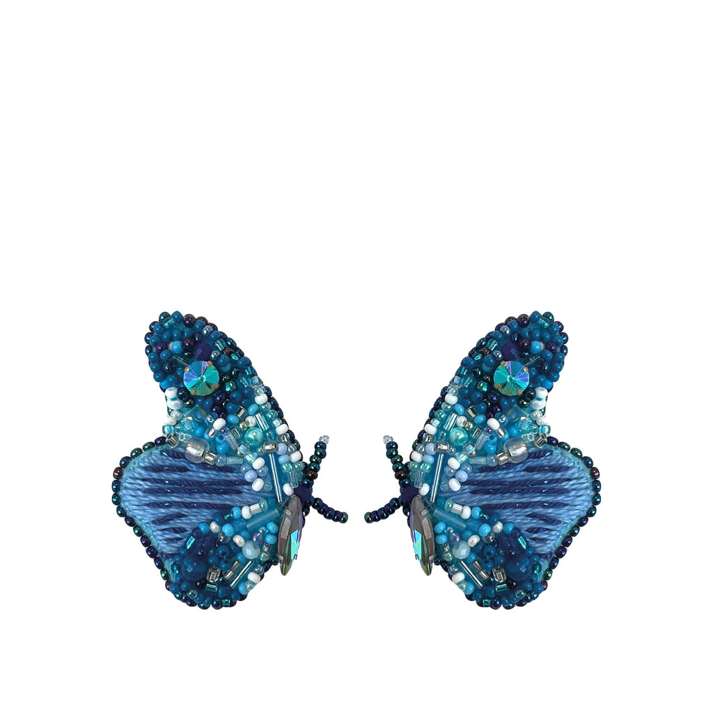 Blue Papilon Earrings - Paulie Pocket