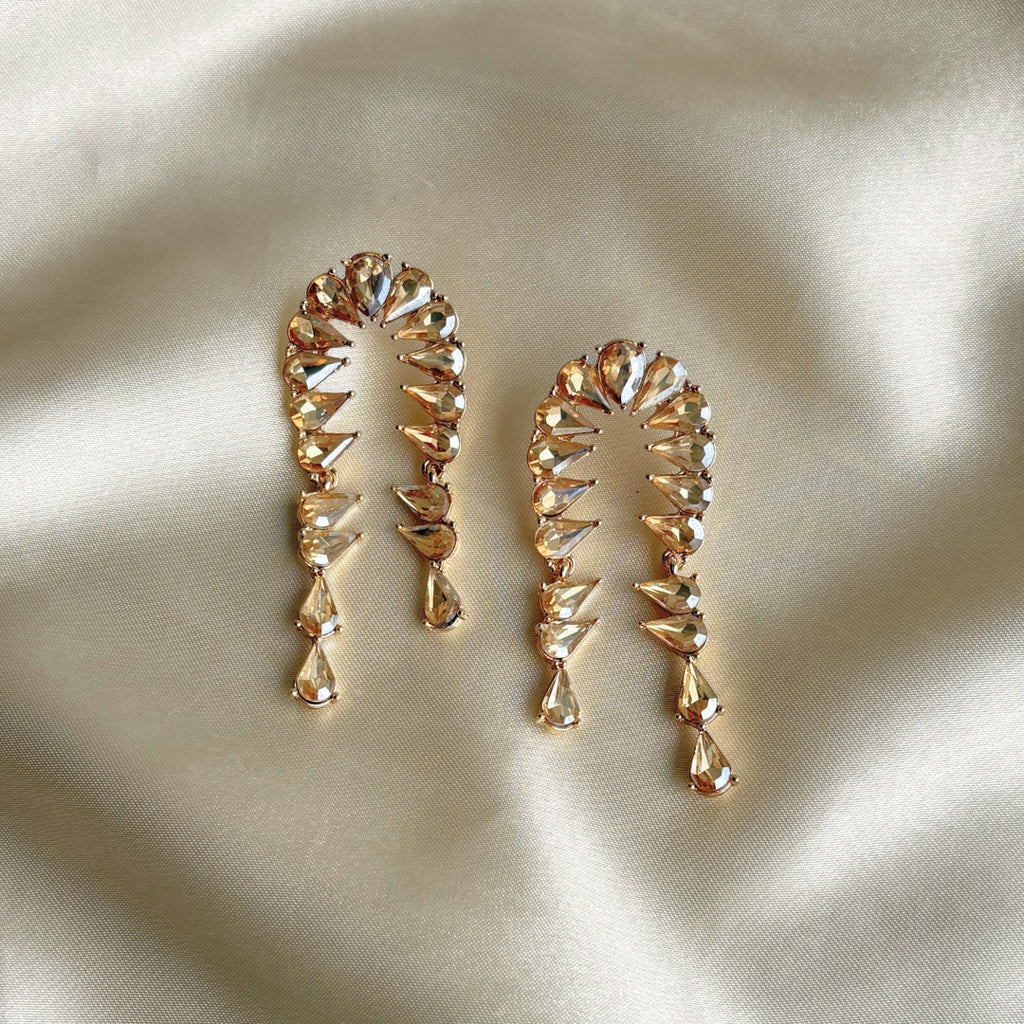 Crystal Crush Earrings - Gold