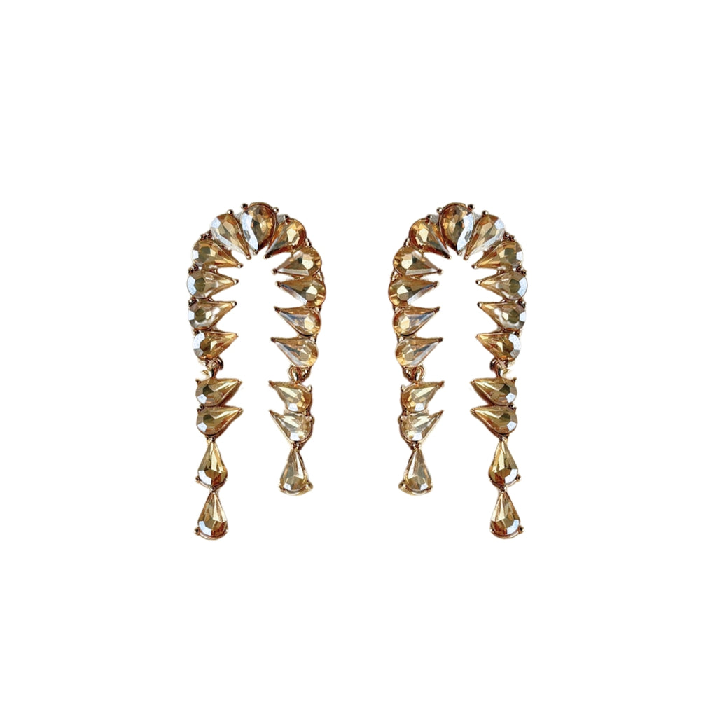 Crystal Crush Earrings - Gold