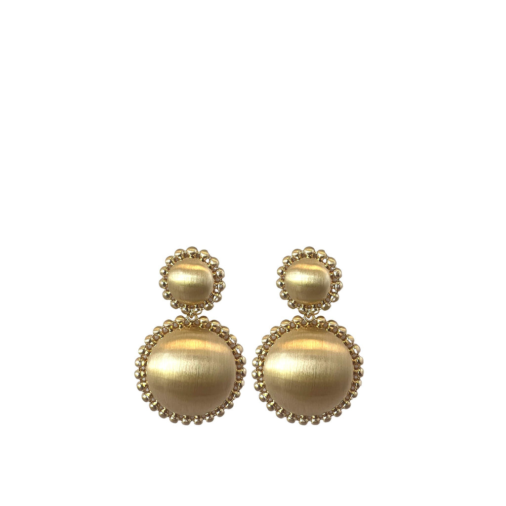Double Matte Earrings - Gold