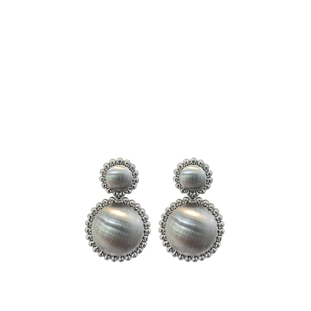 Double Matte Earrings - Silver - Paulie Pocket