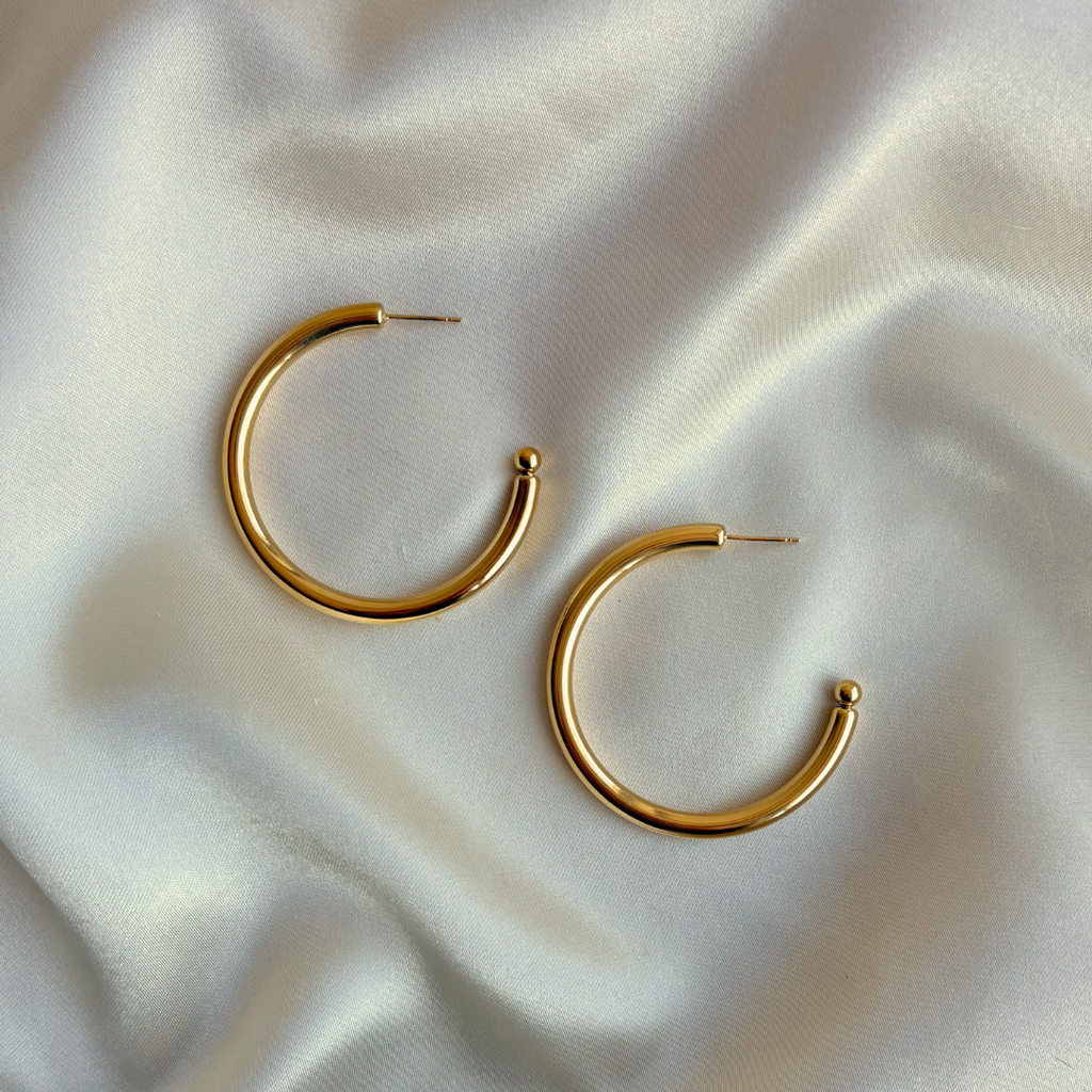 Grande Gold Hoops