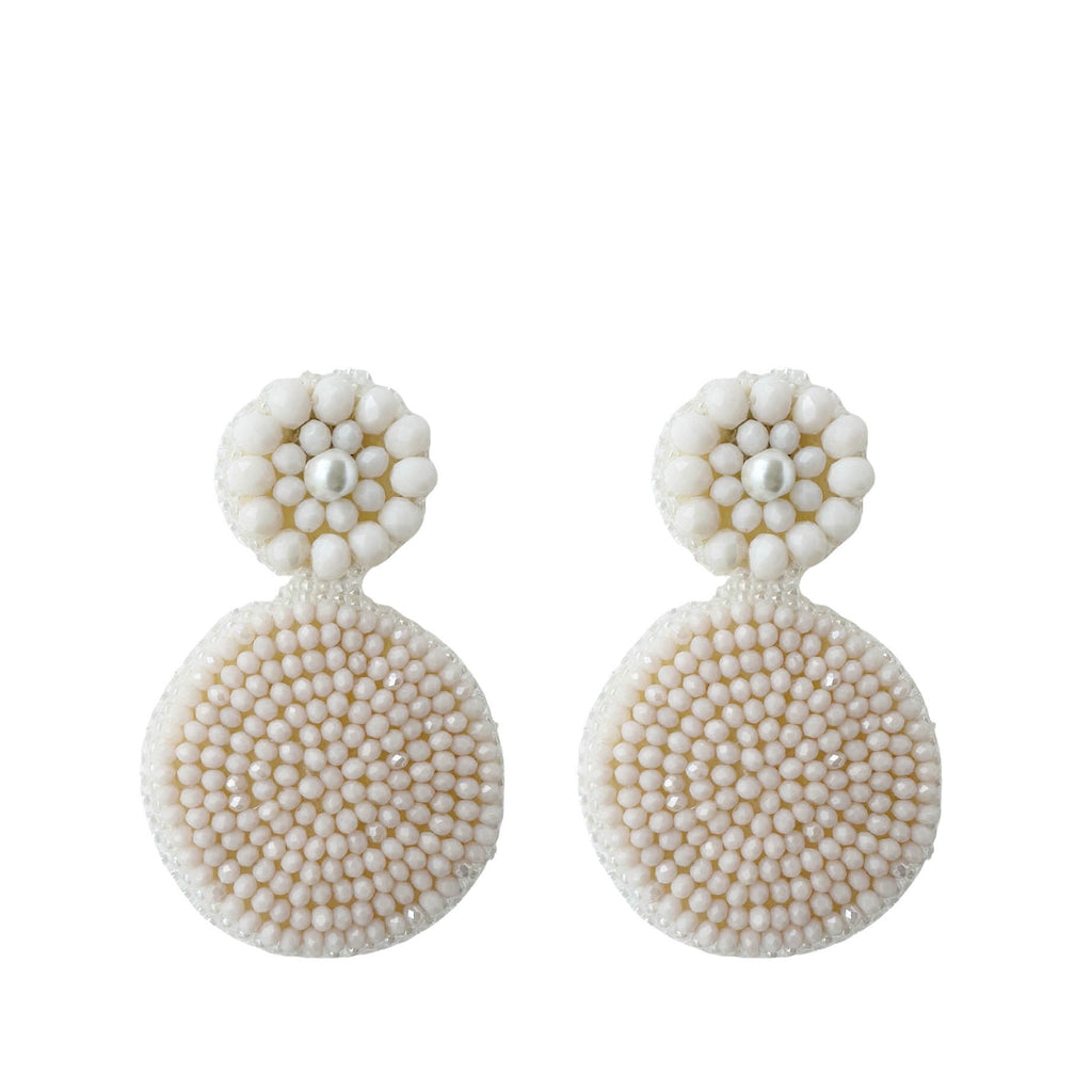 Grande Gorgeous Beads Earrings - Light Beige - Paulie Pocket