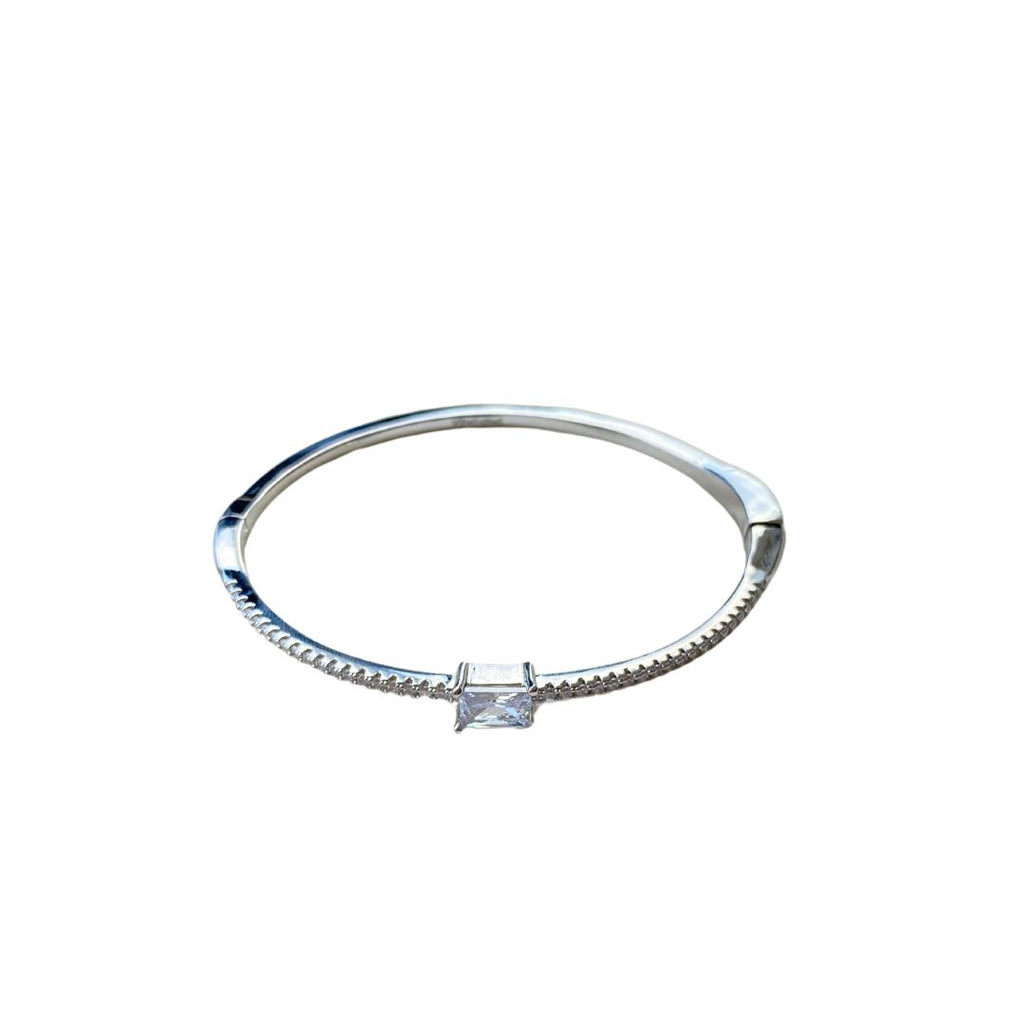 Square Zirconia Bracelet - Silver - Paulie Pocket