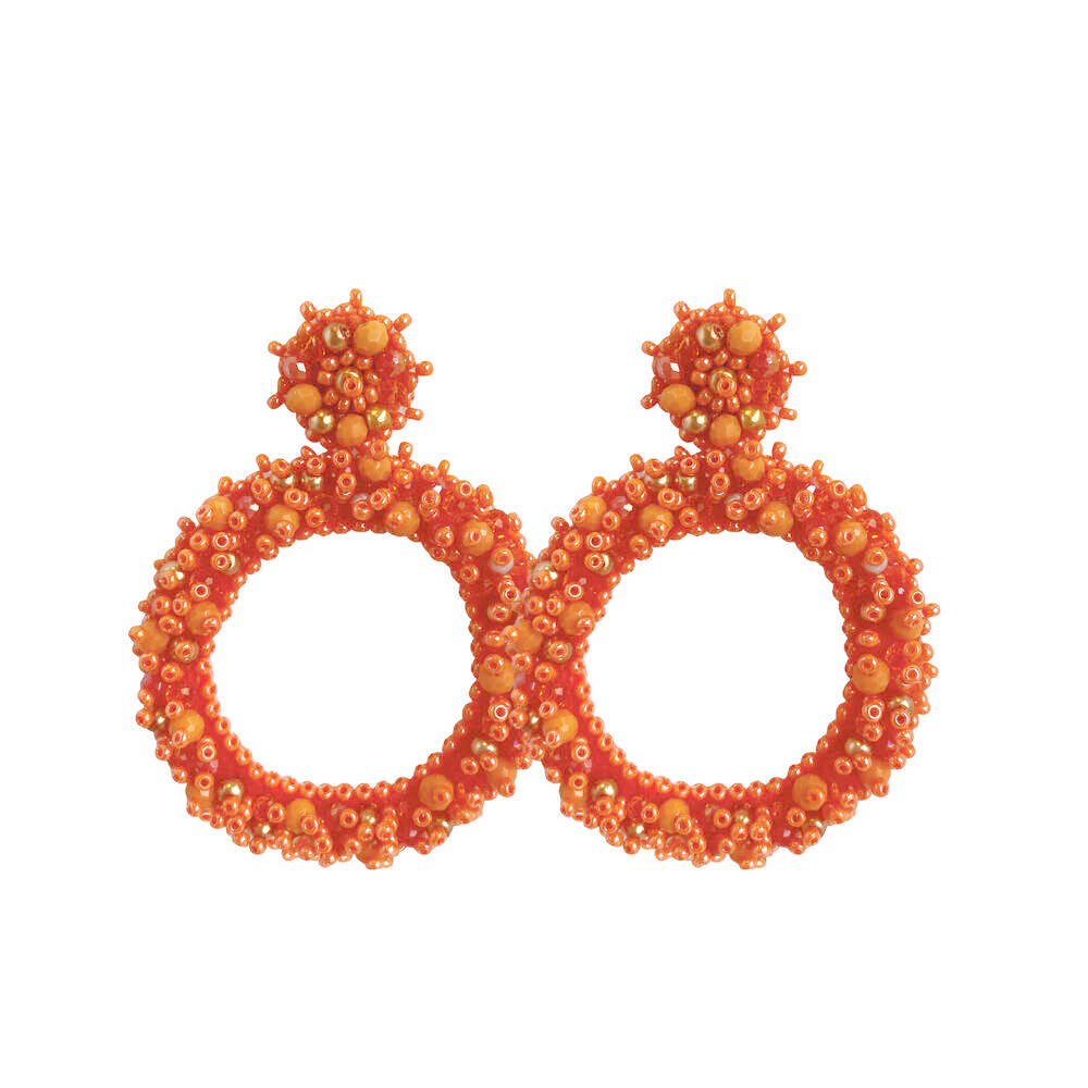 Lizzy Earrings - Orange - Paulie Pocket
