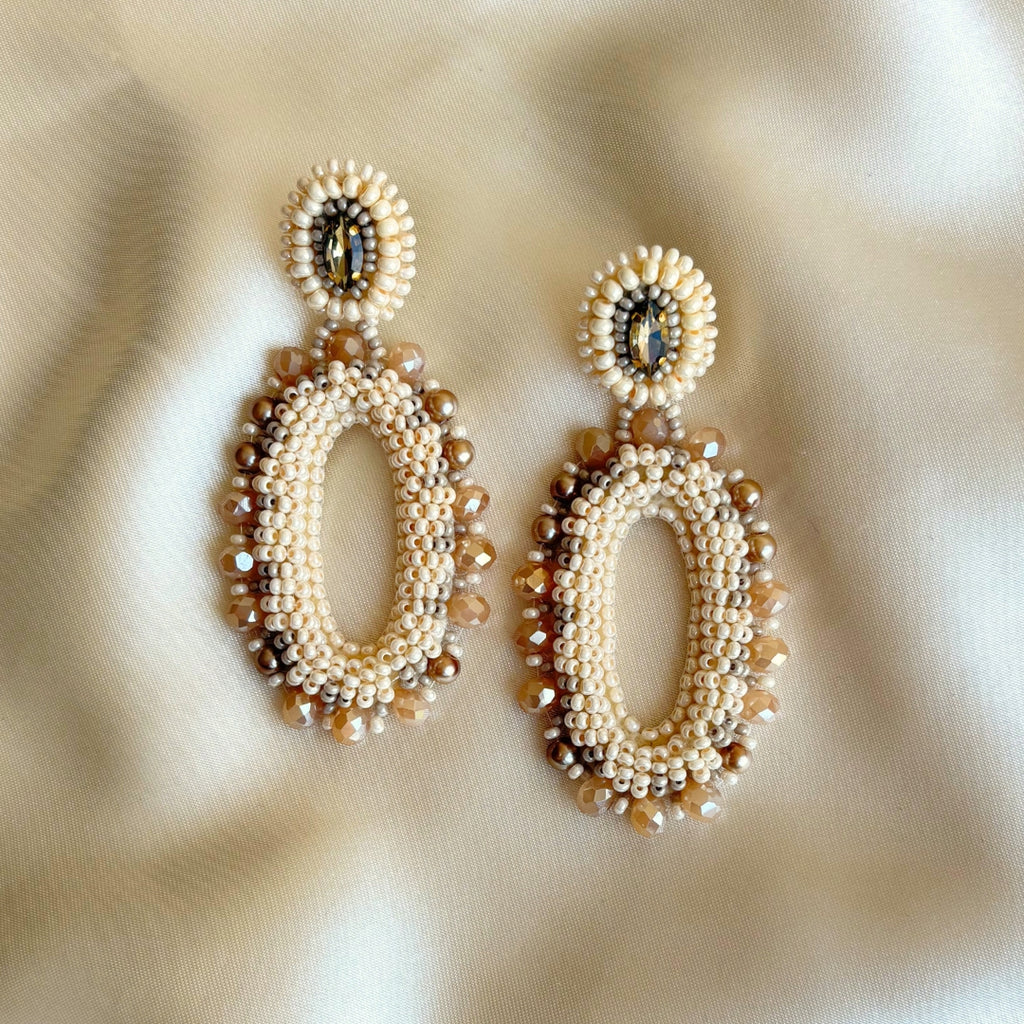 Maeve Earrings - Beige