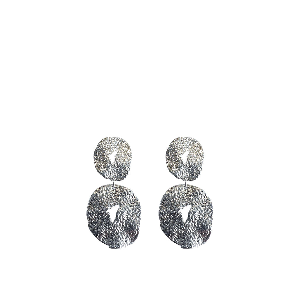 Organic Shaped Earrings - Silver - Paulie Pocket