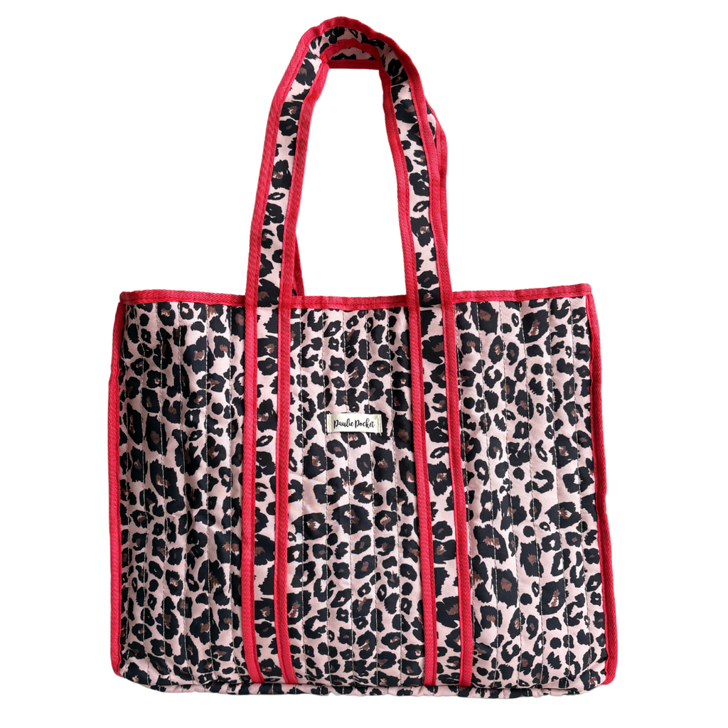 Reversible Shopper Bag - Leopard Fuchsia