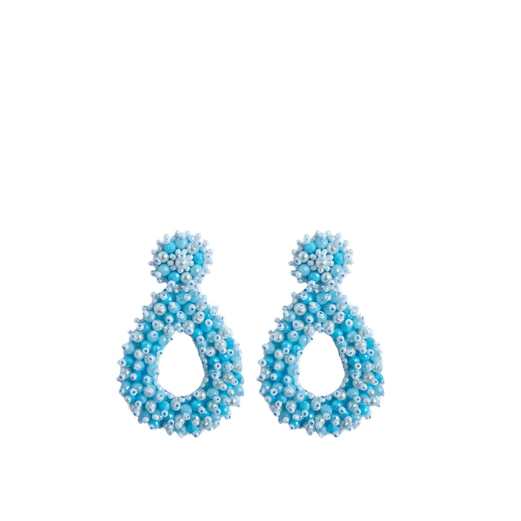 Small Drops Beads Earrings - Light Blue - Paulie Pocket
