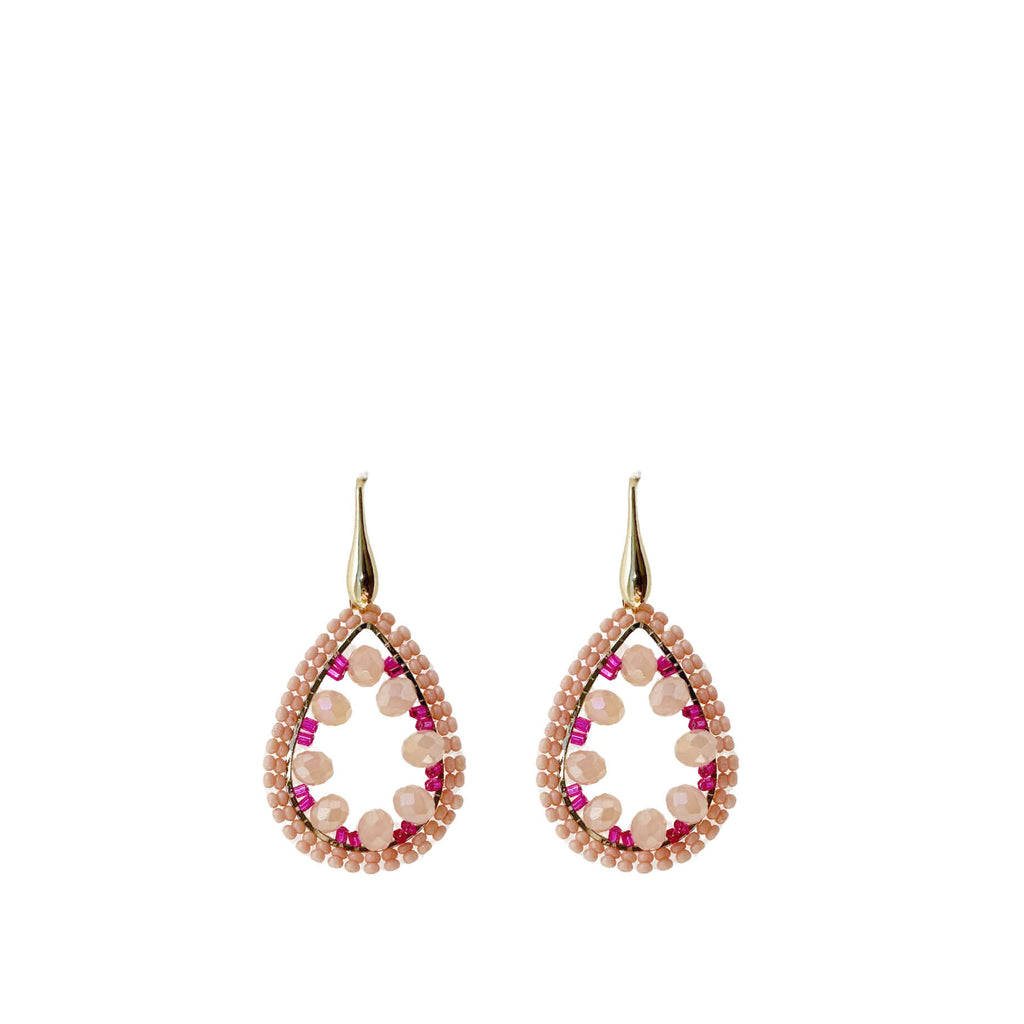 Small Sofie Earrings - Light Pink - Gold Plated Haakje - Paulie Pocket