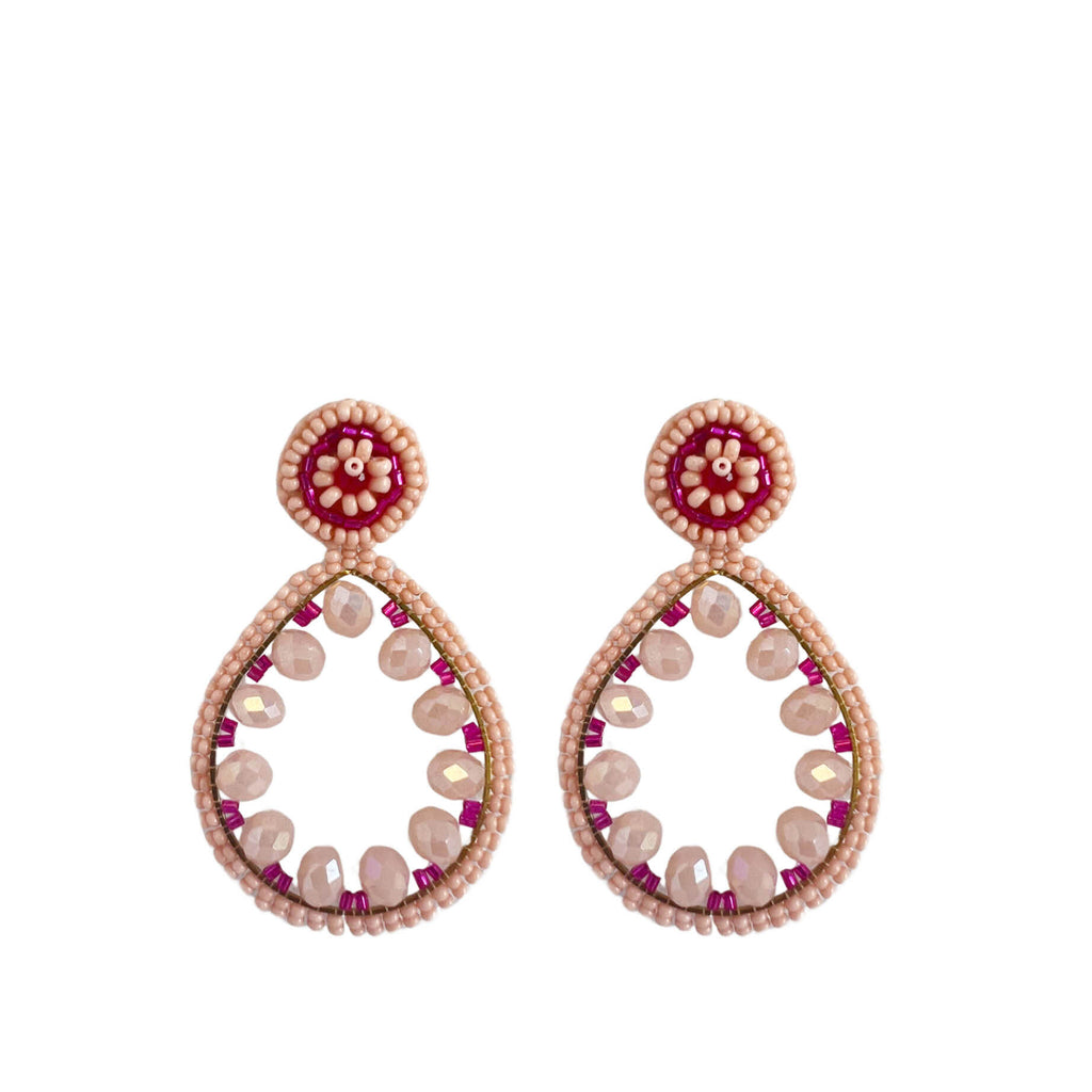 Sofie Earrings - Light Pink - Kralen Stud - Paulie Pocket