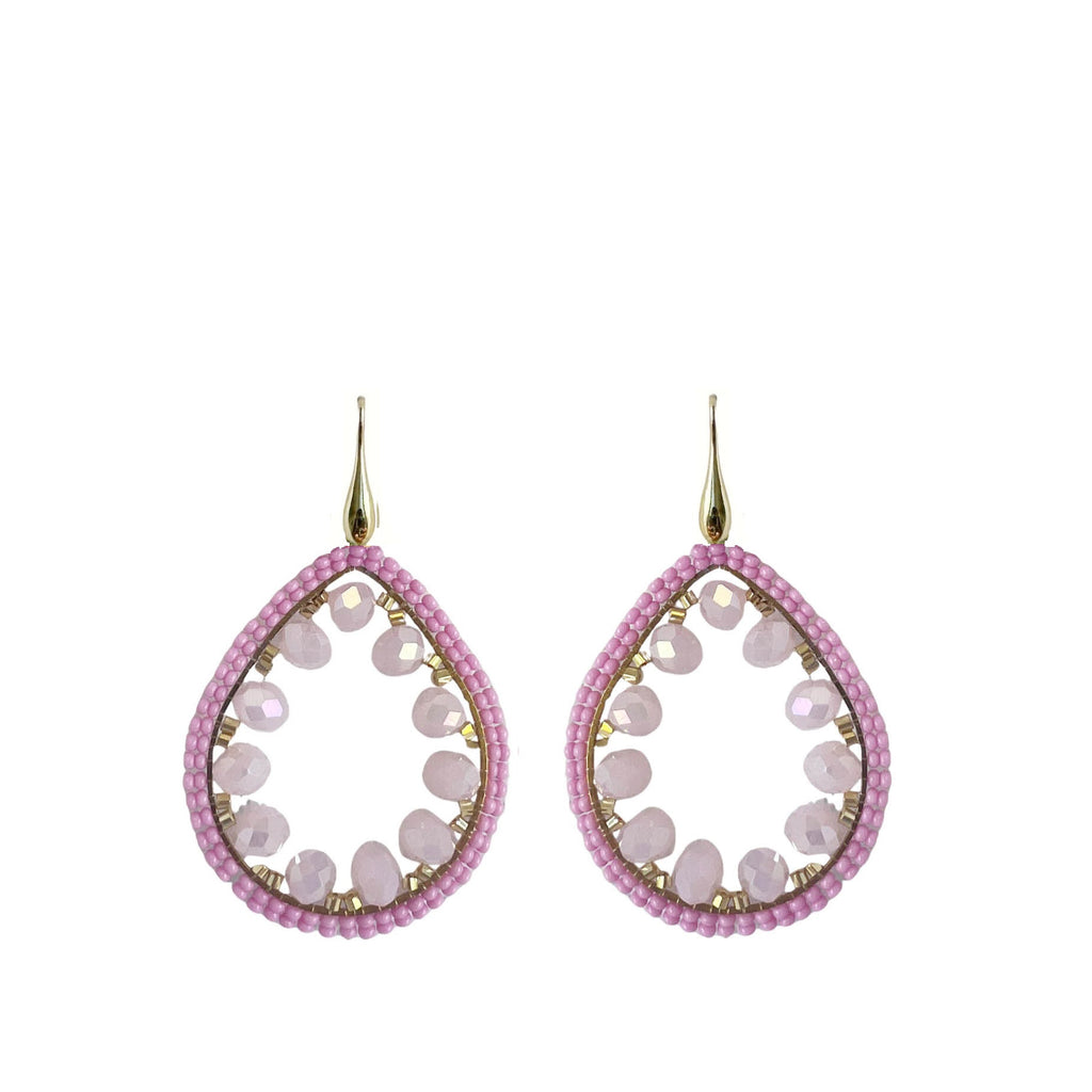 Sofie Earrings - Pink - Gold Plated Haakje - Paulie Pocket