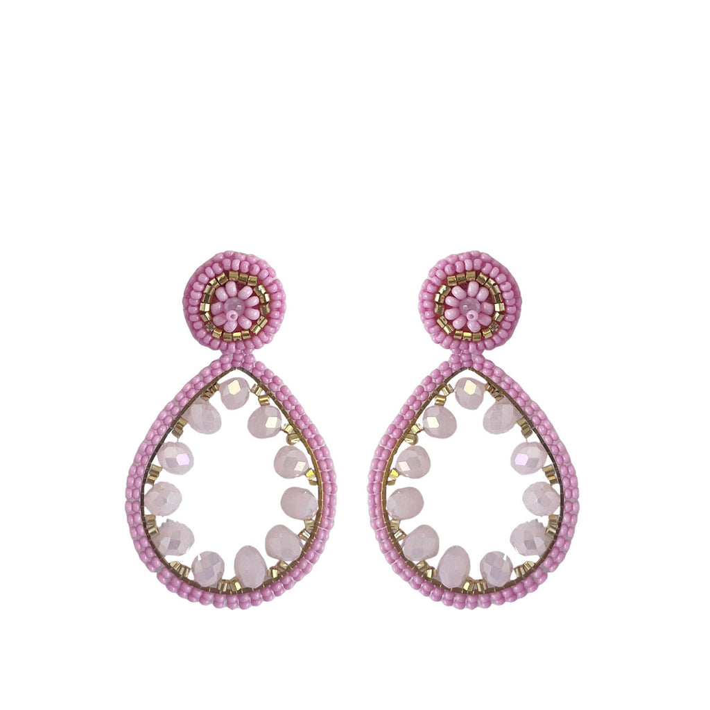 Sofie Earrings - Pink - Kralen Stud - Paulie Pocket